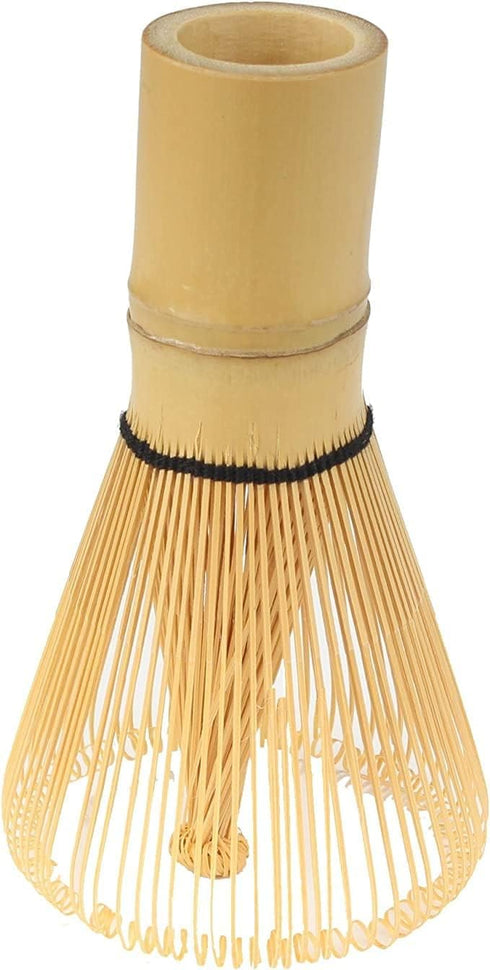 BambooMN Japanese Matcha Whisk Chasen - Traditional Handcurled 100 Tate Utensil - Natural Golden Brown - 1 Piece