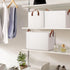 Large Storage Baskets for Shelves, Rectangle Fabric Bins for Organization, Closet Storage Bins, Shelf Baskets with Wire