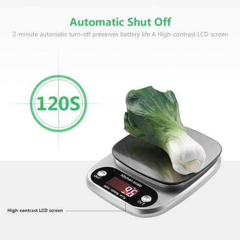 himaly Digital Kitchen Scale, 22lb 10KG/1g Multifunction Electronic Food Scale with Stainless Steel Platform