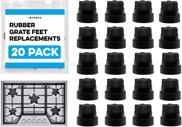 IMPRESA 20 Pack Thermador Grate Feet Part Compatible with Part Number 00618112, 1999626, 617174