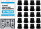 IMPRESA 20 Pack Thermador Grate Feet Part Compatible with Part Number 00618112, 1999626, 617174
