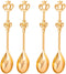 ABOOFAN 8PCS Stainless Steel Golden Coffee Cake Spoons, Small Teaspoon for Ice-Cream, Soup