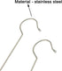Maydahui 5 PCS Extra Long 16 inch S Shaped Hooks, Stainless Steel Large Size Silver Hanger