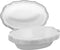 DecorLine Elegant Aristocrat Collection Dessert Bowls White/Silver (Pack of 10) - Perfect for Special Occasions &