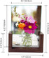 RLAVBL 4x6 Picture Frame Set of 2, Rustic Double Sided Tempered Glass Photo Frames with Wooden Base for Display
