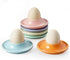 Cinf 6Pack Ceramic Macaron Egg Holder Breakfast Easter Gift for Hard and