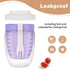 Fruit Salad Storage Cup with Lids and Fork, 20 Oz Plastic Airtight Containers for Fridge, BPA-Free, Reusable