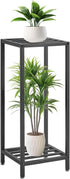 30 Inch 2 TMJ070B IBUYKE Tall Plant Stand Indoor, Tier Metal Corner Plant Stand, Modern Square Plant Shelf Flower Stand