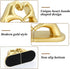 Book Ends for Shelves, Gold Heart Hands Decorative Bookends Book Holder for Bookshelf Decor, Unique Book Holders Heavy