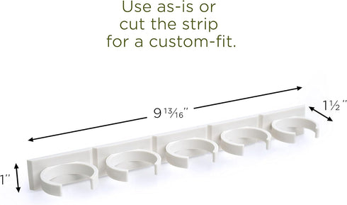 Spice Clip Strips for Cabinet Doors - Organizer for 15 Spice Jars with 3M Adhesive Gripper Clips