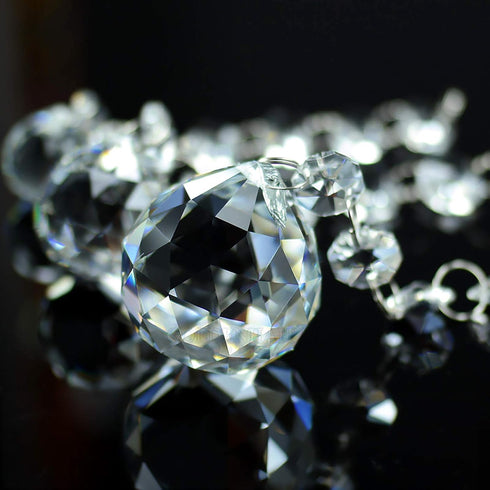 20 30mm Yesland Pcs Crystal Glass Ball, Pendants Balls & Chandelier Prisms, Clear Faceted Hanging Crystals for Wedding