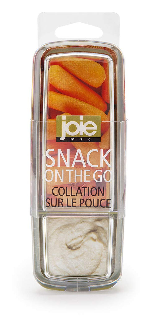Joie Snack On The Go Divided Container - Two Compartment Storage Box Keeps Foods Separate, Leakproof and Airtight