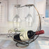 Homya Tabletop Metal Wine Bottle Rack, Elevated Vertical Countertop Organizer for 1 Bottle and 2 Glasses