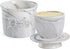 Butter Crock for Counter with Water, Marble Ceramic French Butter Keeper Dish with Lid for Spreadable Butter
