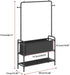 Calmootey Clothing Rack with Storage Bag, 3-in-1 Garment Rack for Bedroom, Hallway, Entryway, Black