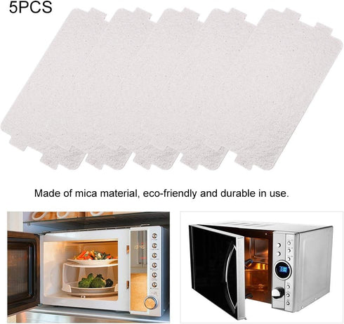 5pcs Waveguide Cover, Universal Microwave Oven Mica Plate Sheet Repairing Parts for Kitchen Microwave Replacement