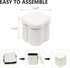 12.6" Small Ottoman with Storage, Flowers Shaped Foldable Foot Rest for Dorm Room, Living Room - Compact Organizer