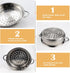 Stainless Steel Steamer Pot, 7 Inches Round Cooking Rack for Kitchen Dim Sum, Dumplings, Bun (18cm)