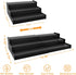 Spice Rack Organizer, 3 Tier Expandable Bamboo Spice Rack for Kitchen Cabinet, Cupboard, Pantry - Black (2pack)