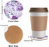 Purple Floral Cup Holders Car Coasters Set, Pretty Design to Keep Cup Holders Clean, Pack of 2