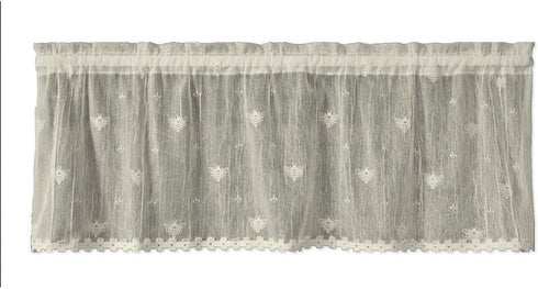 Heritage Lace Bee Valance with Trim, Ecru, 45 by 15", Model 7165E-4515HT