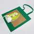NPBAG 5 Pack Green Cotton Tote Bags 15'' x 16'' - Lightweight Blank Bulk Cloth Bags with 1pc PTFE Teflon Sheet