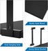 2-Tier SRIWATANA Rustic Corner Shelf Wall Mounted, Floating Wall Shelves for Bedroom, Living Room, Bathroom, Black