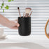 Hylignuae HY Bathroom Ceramic Toothbrush Cup, Matte Black Toothbrush Cup Holder, Bathroom Storage Organizer