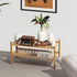 H&D home interchanges 2-Tier Closet,Entryway,Hallway,Bathroom,Living 2-Tier) Bamboo Shoe Rack Organizer-Stackable