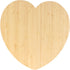 BambooMN Heart-Shaped Bamboo Serving and Cutting Board, 12" x 12" x 0.75" - 1 Piece