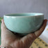 Chinese Rice Bowl 10oz Celadon Dinnerware, Engraved Peony Porcelain Bowl, 4.5 Inch in Sky Blue