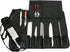 HERSENT Chef Knife Roll Bag with 17 Slots, Holds 13 Knives, 1 Meat Cleaver, Durable with Handle & Shoulder Strap