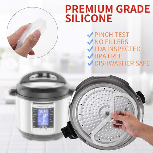 2 Pack Sealing Ring Silicone Gasket Seal Rings for 6 Qt Instant Pot Replacement Accessories Parts for Insta Pressure