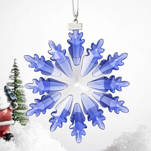 XIANGBAN Dream Elf Christmas Tree Pendant - Crystal Snowflake Christmas Ornaments, Annual Collectible (Blue)