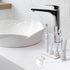 Dersyer 3 Pack 1 Pack Countertop, Mini Ceramic Toothbrush Holder Stand with Water Absorbing Stone for Bathroom Vanity