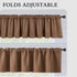 MIULEE Mocha Blackout Valance Thermal Insulated Rod Pocket Window Treatment Tiers Short Curtain 52 x 18 Inches 1 Panel,