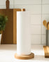 Countertop, KitchLife Wooden Paper Towel Holder Fits Jumbo Roll - Solid Beechwood Paper Towel Dispenser Stand with Wide