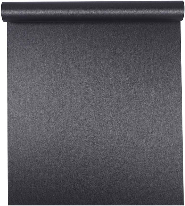 Self Adhesive Vinyl Film Brushed Metal Contact Paper for Kitchen Cabinets, Dishwasher, Fridge, 15.7x117 Inches