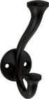 Franklin Brass Casual Farmhouse (5-Pack) Double Hooks for Hanging - Matte Black Wall Mount Hanger for Towel, Bag, Purse