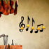 Set 4 MANMAOHE Black Music Note Wall Sconce Metal Wall Sconce Candle Holder of Wall Mount Tea Light Candle Holders