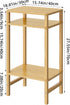 3-Tier YUFAM Side Table End Table Tall Night Stand for Living Room Bedroom Bathroom Office Furniture Natural