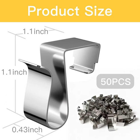 Bieyaaso Lights(50pcs) Gutter Clips for Hanging Outdoor Lights Christmas Light Gutter Clips for Outside String Lights