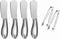 sweetfamily 6-Piece Spreader Knife Set, Mini Serving Tongs, Stainless Steel Multipurpose Cheese and Butter Knives