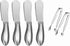 sweetfamily 6-Piece Spreader Knife Set, Mini Serving Tongs, Stainless Steel Multipurpose Cheese and Butter Knives