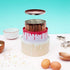 Suck UK Cookie Tin Set of 3 - Round Cake Tins with Lids, Novelty Cookies Jar, Air Tight Storage Container
