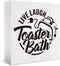 Live Laugh Toaster Bath Wood Sign, Funny Office Decor Signs, Cute Dark Humor Desk Accessories