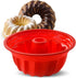 Silicone Fluted Bunte Cake Baking Pan, European-Grade LFGB Silicone Round Cake Mold, Non-Stick Cake Pan for Jello,
