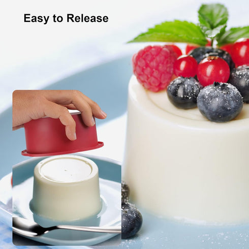 4 Inch Silicone Round Cake Pans Set of 4, Non-stick Mini Cake Pans for Layer Cake, Cheese Cake, Chocolate Cake