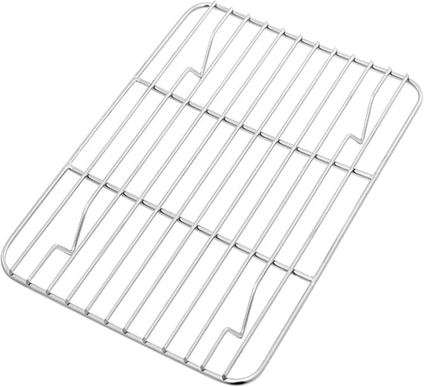 Line Roasting Racks, 1 Pcs 9.8 Inch x 7.3 Inch High Strength Stainless Steel Grill Racks for Baking and Cooling