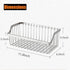 Kitchen Storage Metal Wire Fruit Basket - SUS304 Stainless Steel Organizer Bin for Bathroom, Silver
